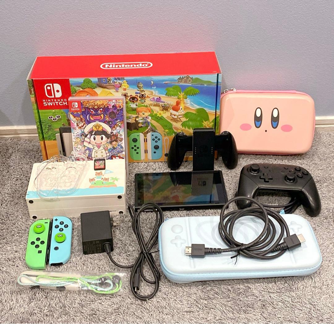 Nintendo Switch本体あつまれどうぶつの森セット、プロコン、おまけ付