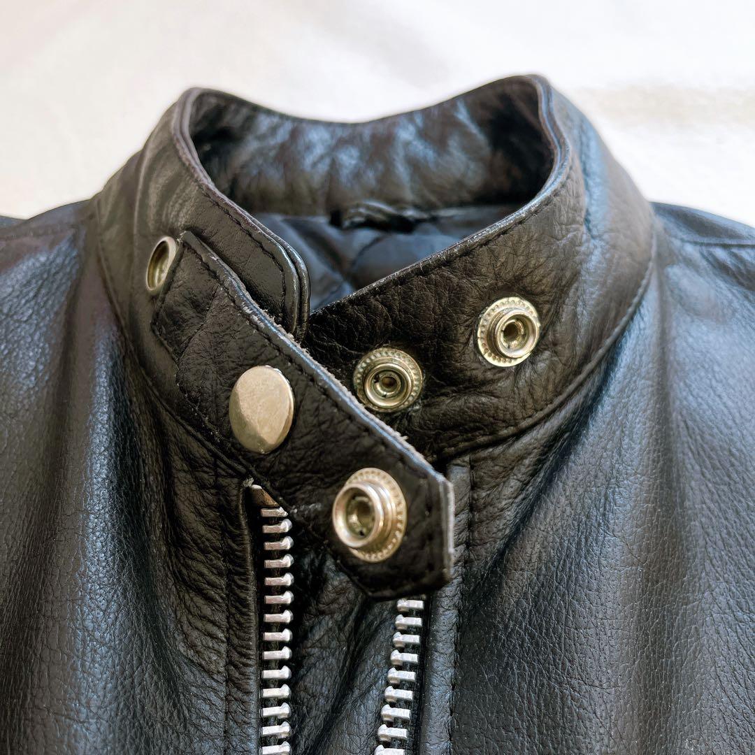 Freedom レザージャケット シングルライダース 牛革 本革 キルティング