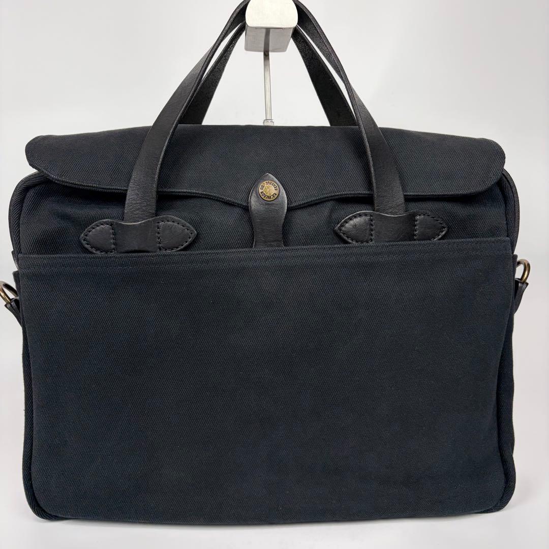 美品✨フィルソン ラギットツイル 2way ビジネスバッグ USA製 ブラック黒