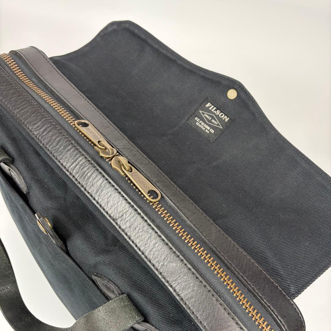 美品✨フィルソン ラギットツイル 2way ビジネスバッグ USA製 ブラック黒
