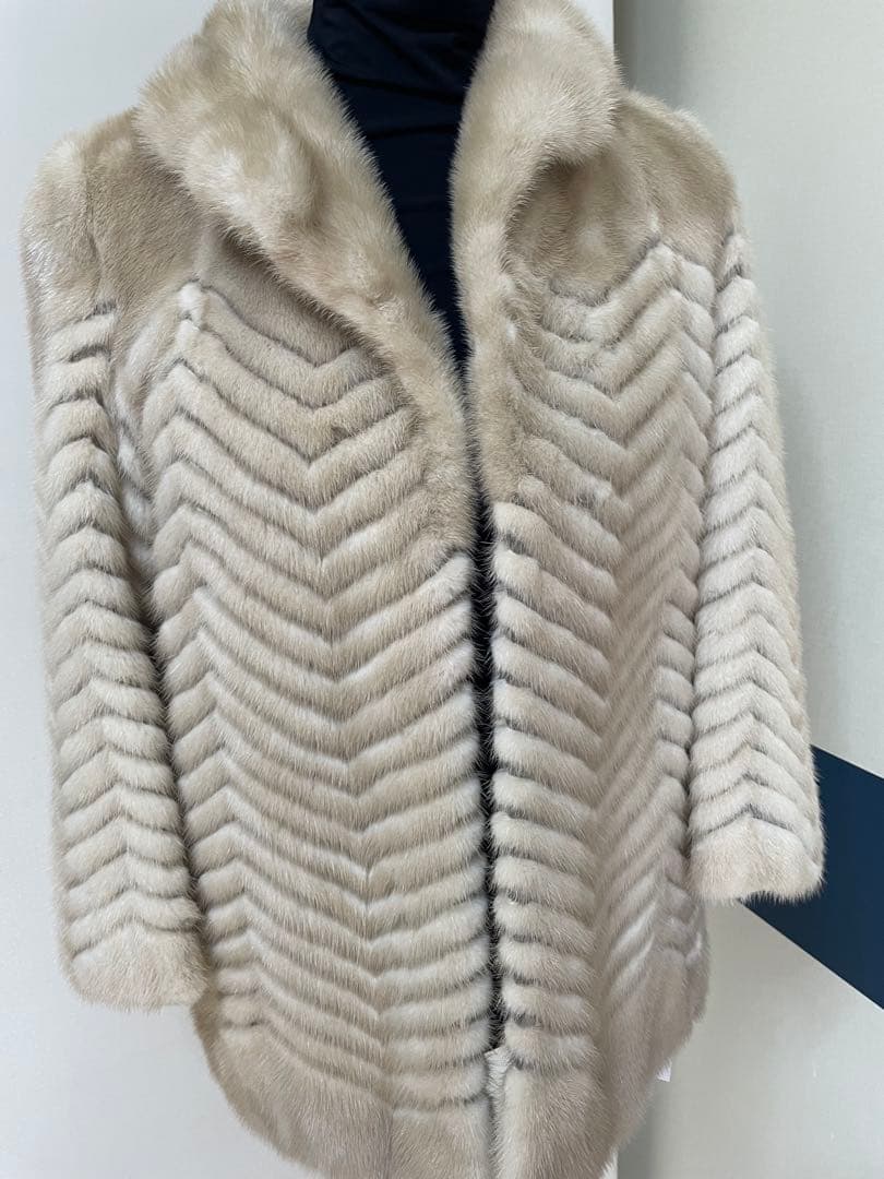 ミンクヘリンボン織 リアルコート