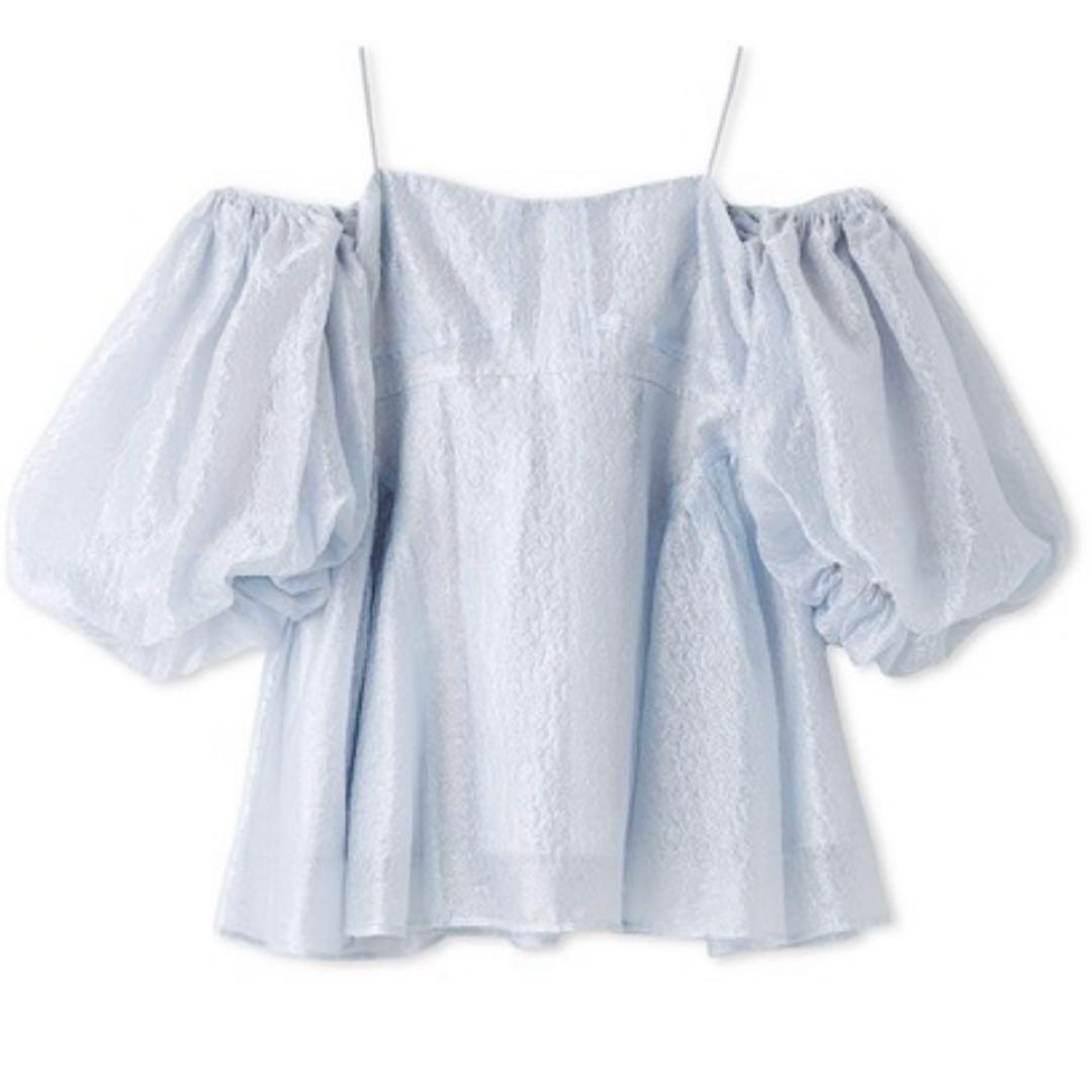 lily brown 【WEB限定】3WAYシアージャガードペプラムブラウス