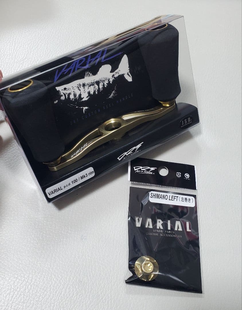 DRT バリアルハンドル100 ゴールド Mk-3rimシマノ左