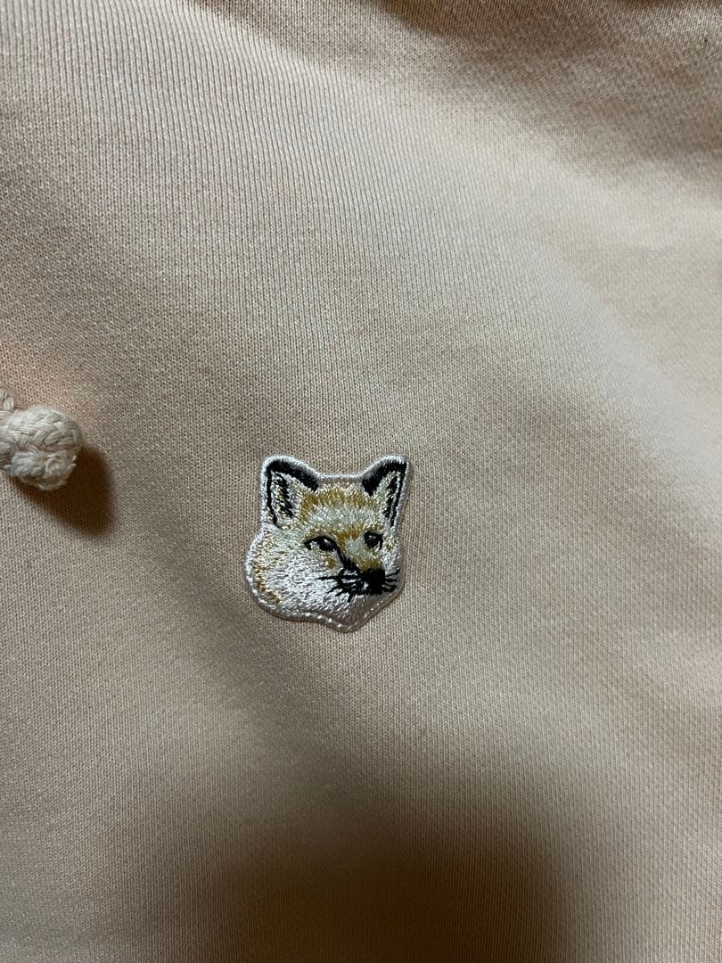 MAISON KITSUNÉ ピンク キツネ刺繍 パーカー S