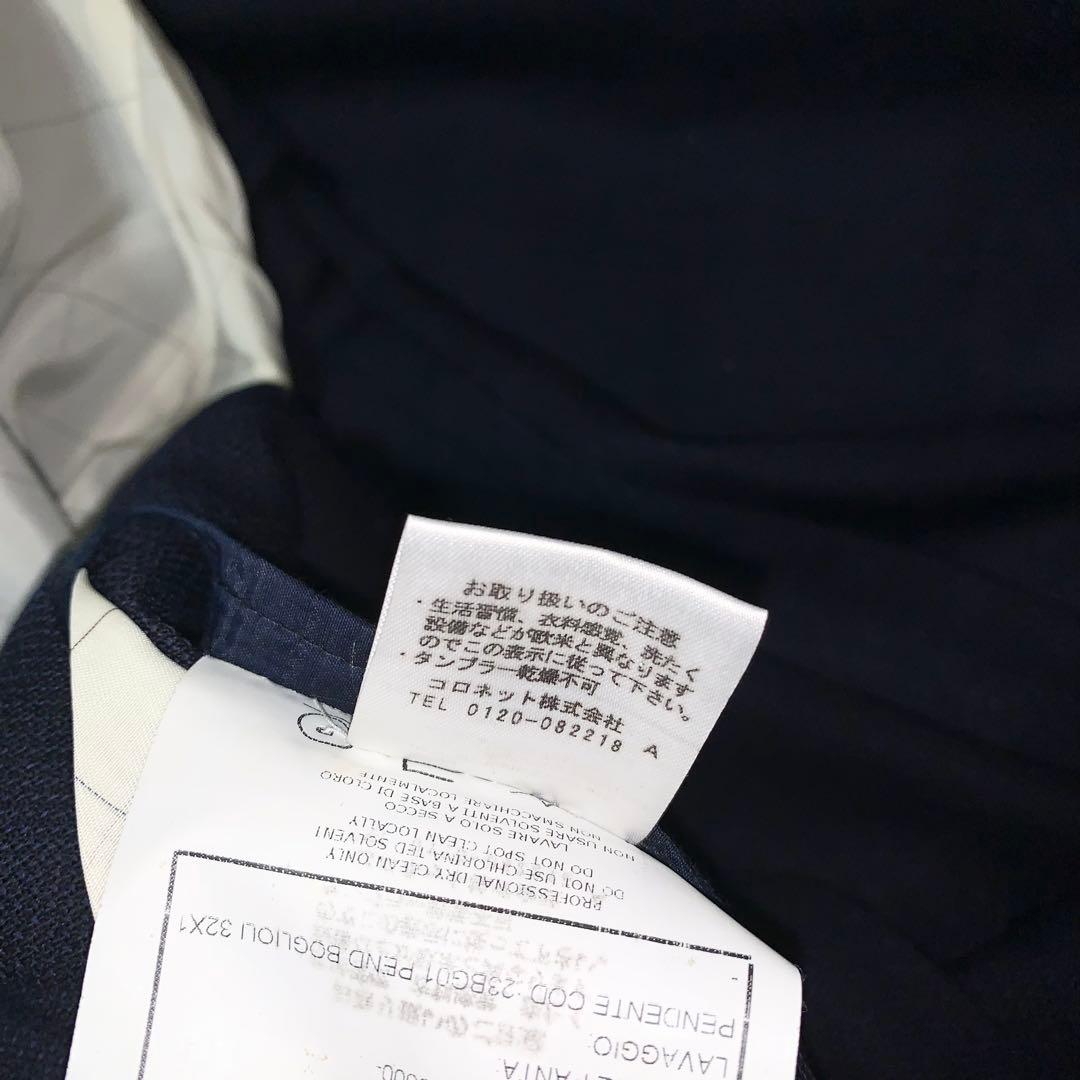 未使用級 ボリオリ DOVER アンコンジャケット ホップサック ネイビー M