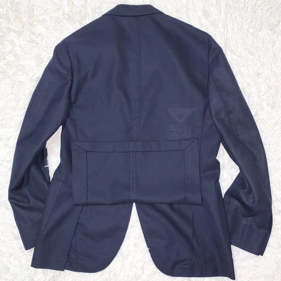 未使用級 ボリオリ DOVER アンコンジャケット ホップサック ネイビー M