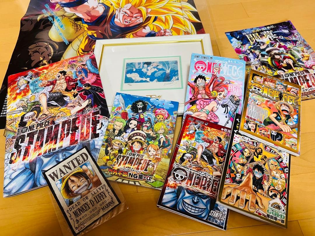 ONE PIECE ドラゴンボール鳥山明直筆サイン入りジャンプ展限定高級複製原画