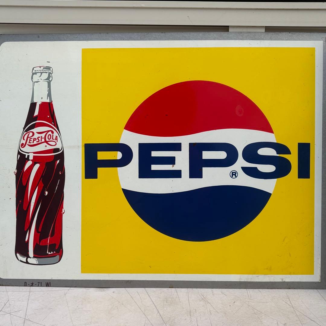 希少■昭和レトロ■状態良品■昔のペプシの看板■