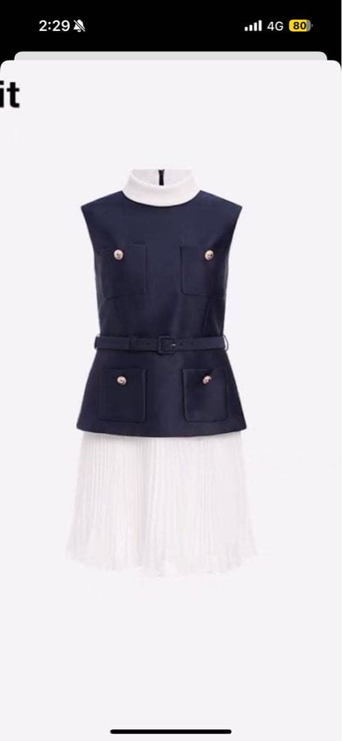 セルフポートレイト　切り替えワンピース