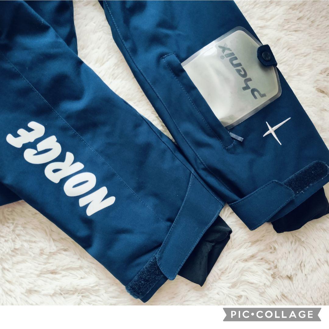 美品☆PHENIX ジュニアスキーウェア 上下 140 ノルウェーモデル 紺赤