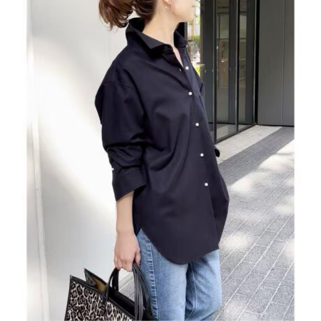 Spick and Span plain clothパールオーバーシャツ