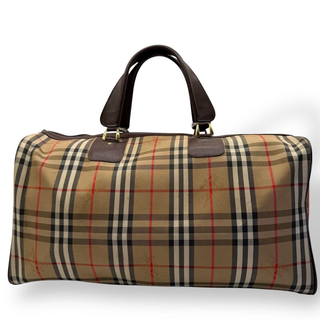 BURBERRY バーバリー ボストンバッグ ノバチェック シャドーホース