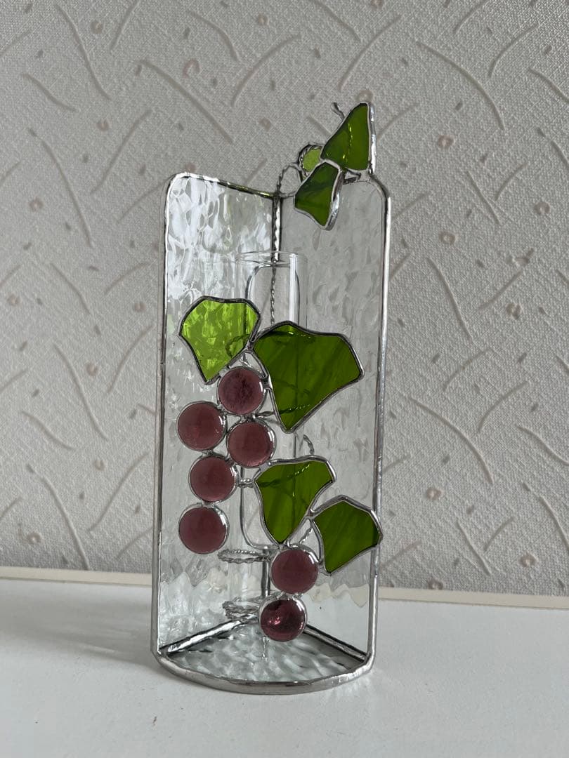 ステンドグラス　一輪挿し