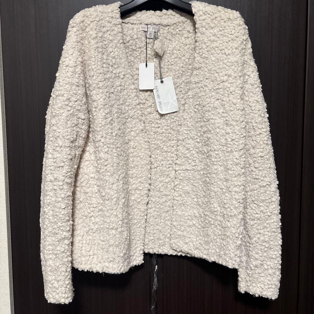 BAREFOOT DREAMS カーディガンXS クリーム　プードルカーディガン