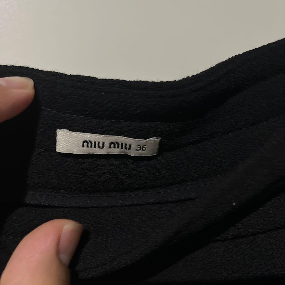 MIU MIU 黒 フレアスカート 36
