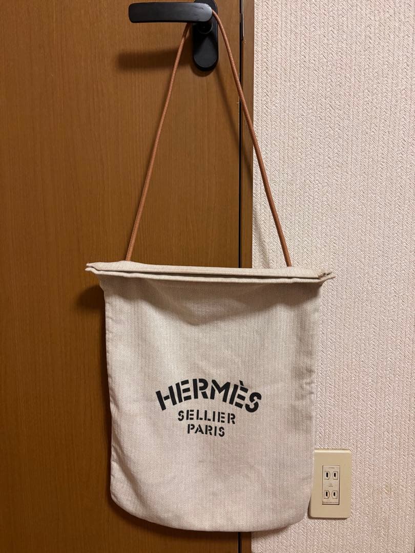 HERMÈS SELLIER エコバッグ ベージュ