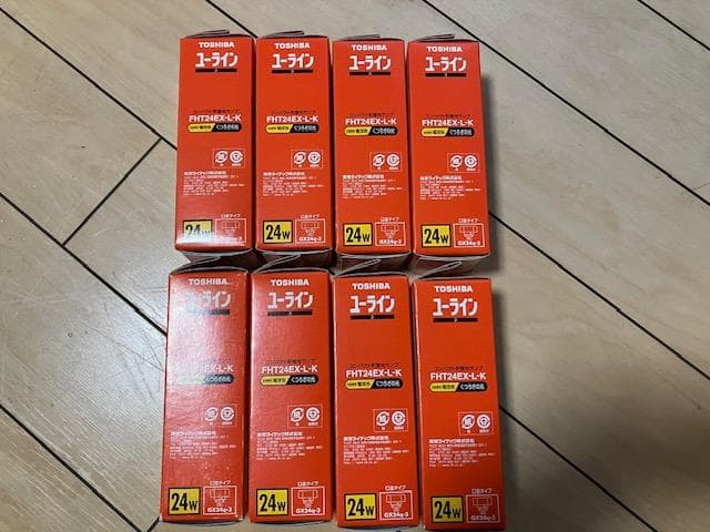 東芝コンパクト型蛍光ランプFHT24EX-L-K(8本)