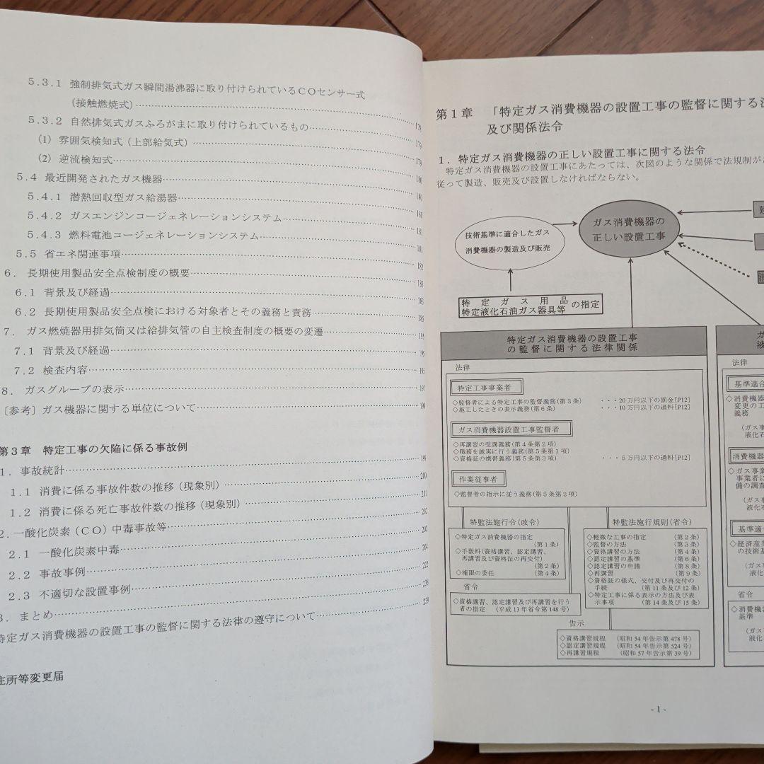 特定ガス消費機器設置工事　監督者の基礎知識　再講習用テキスト法律及び関連法規集