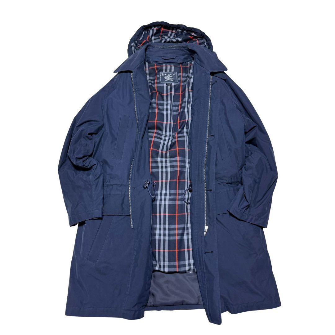 Burberry’s ダウンライナー付き モッズコート L チェック ネイビー