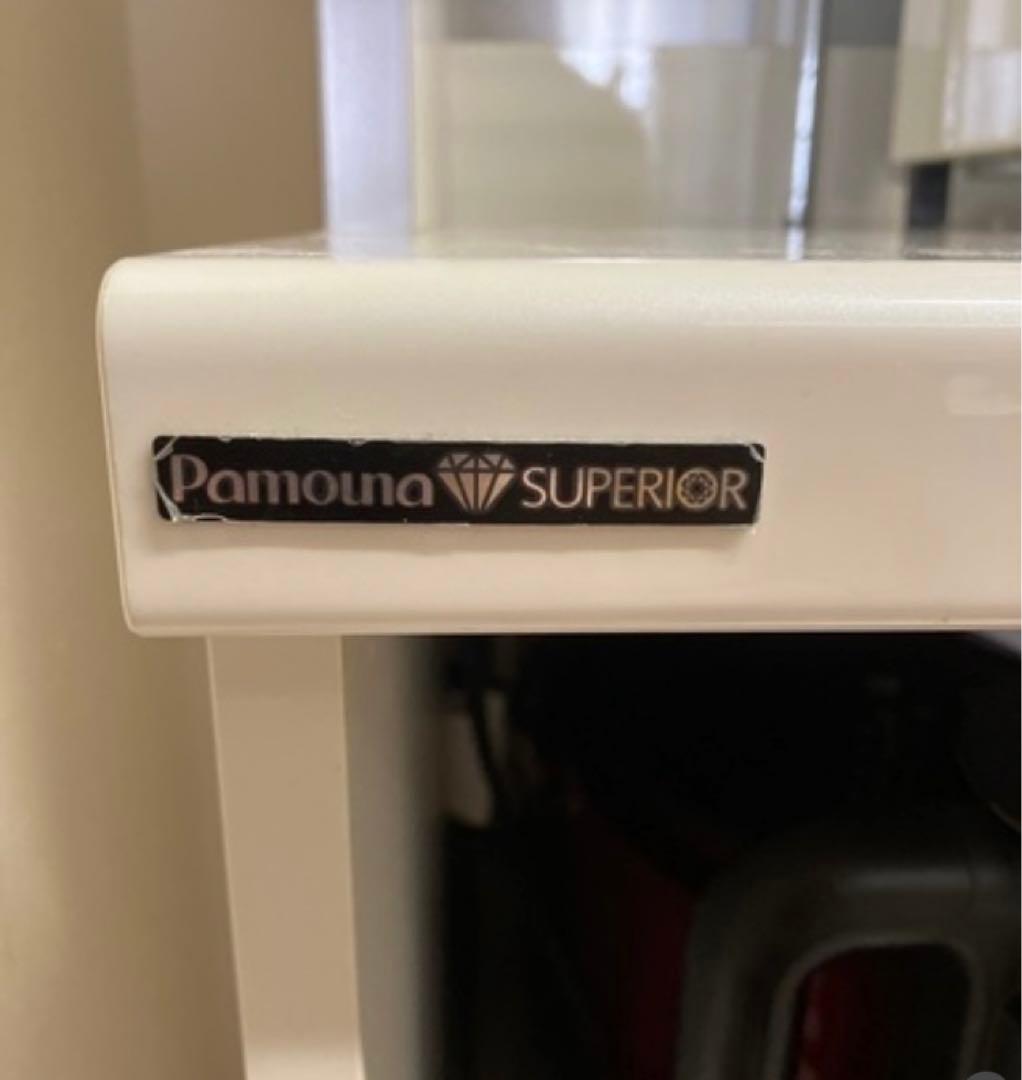 【送料込】パモウナ　食器棚　パールホワイト