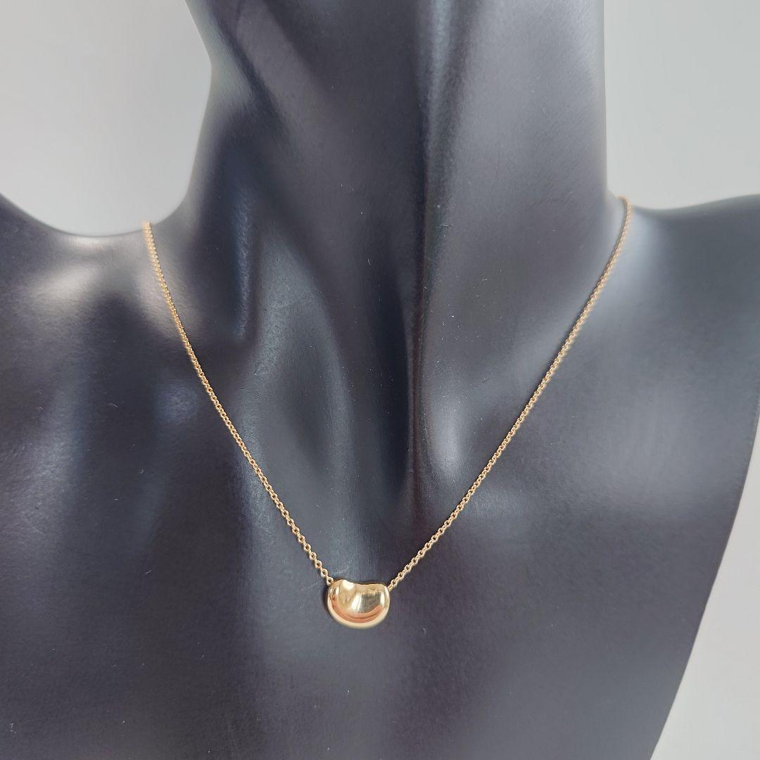 【美品】TIFFANY ティファニー K18YG ビーンズ ネックレス 7305