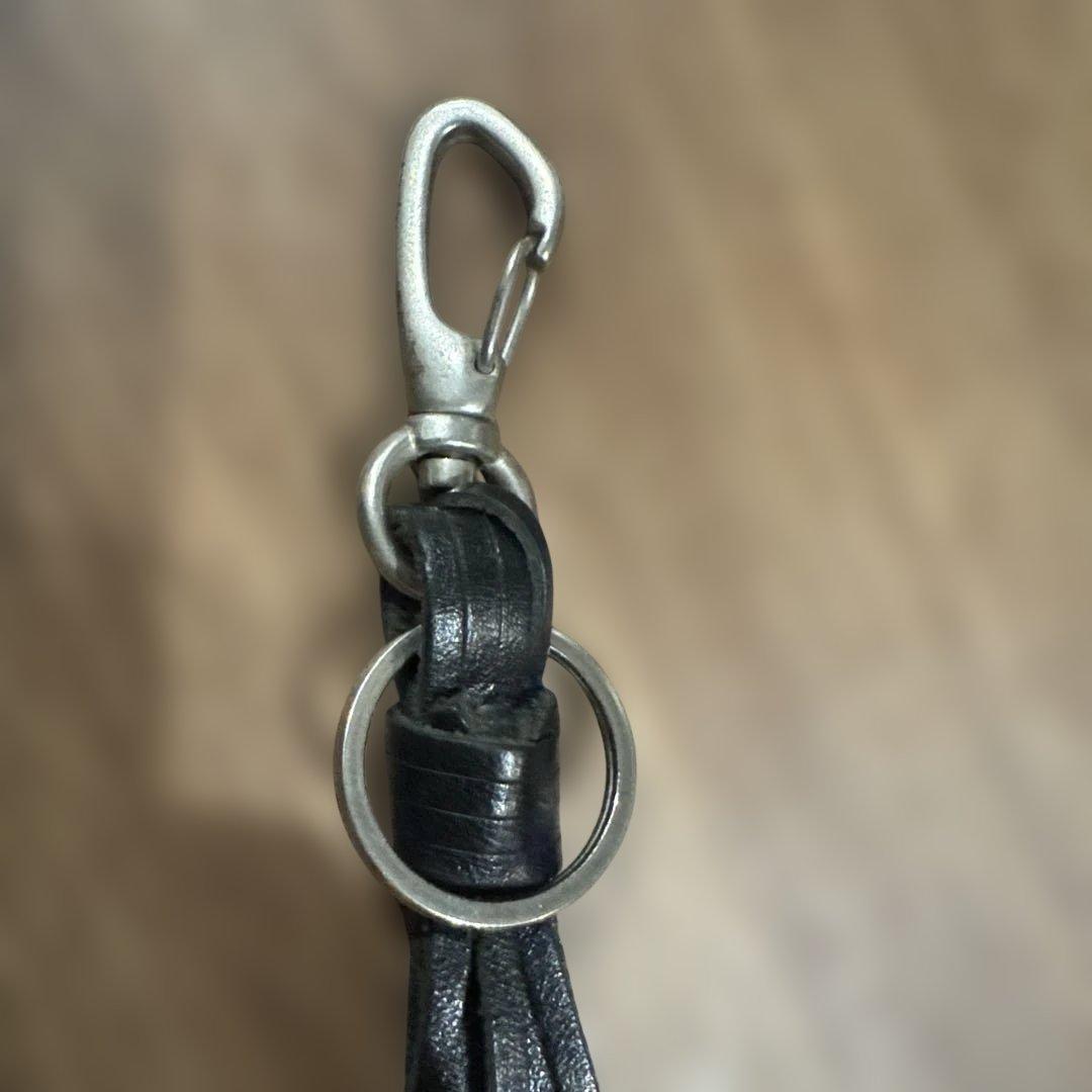 hobo レザー タッセル キーホルダー キーリング ブラック