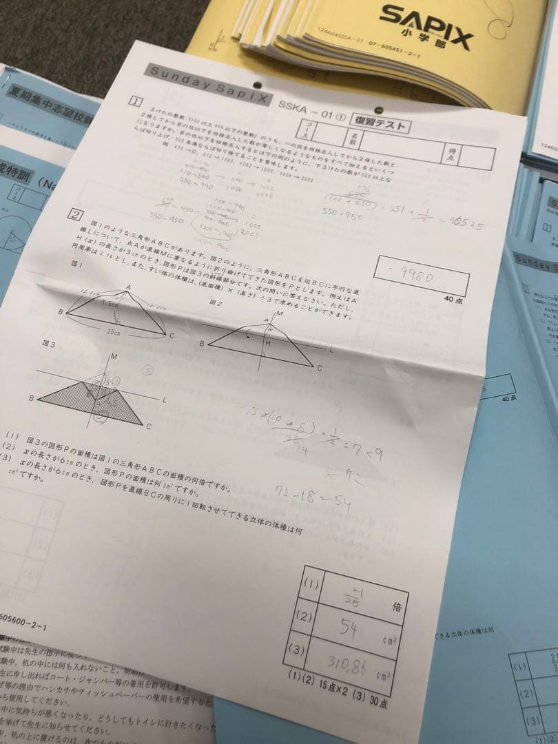 サピックス6年算数　開成対策　デイリー/春夏/日特/冬期/正月他　2025年受験