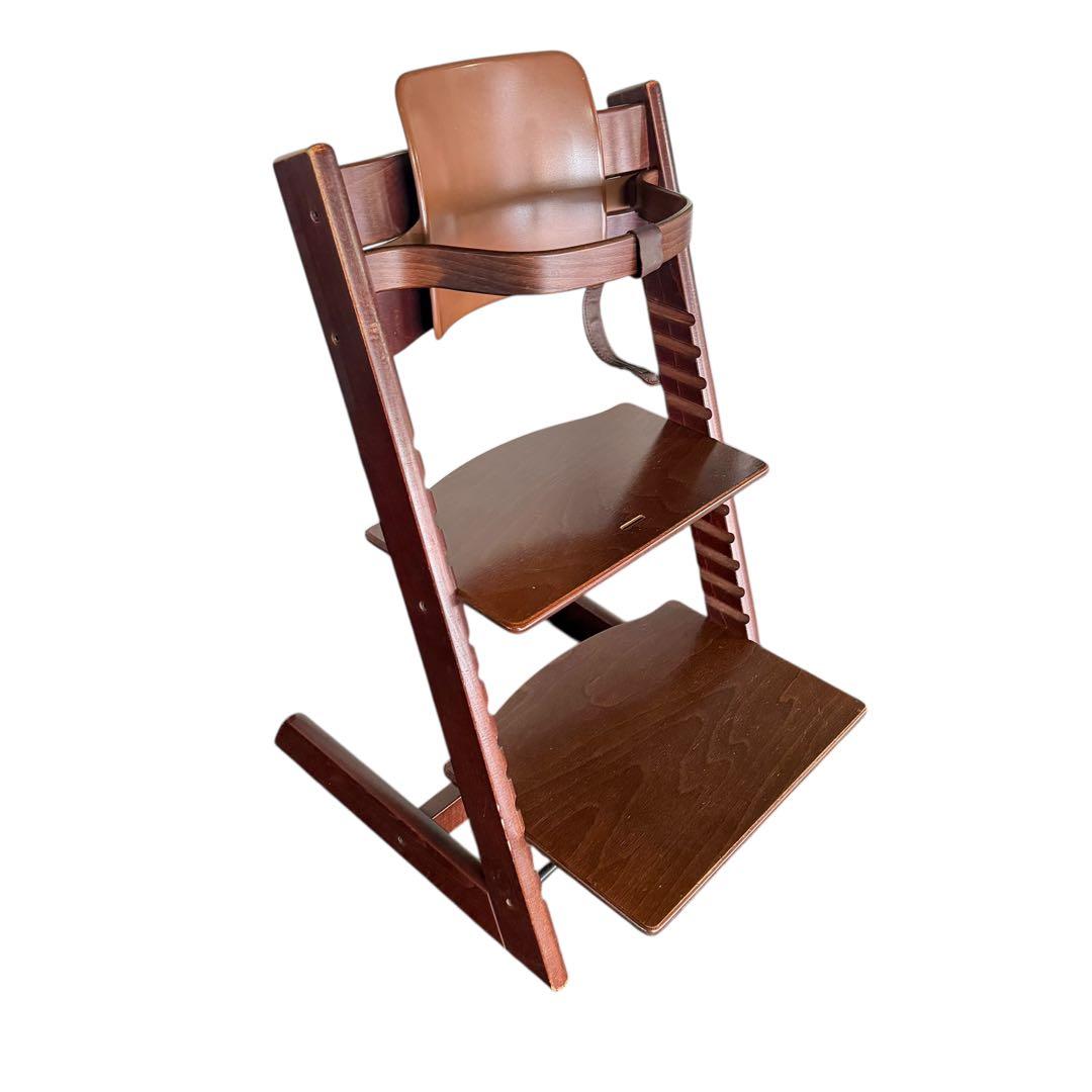 STOKKE トリップトラップ ガード付き 木製ハイチェア
