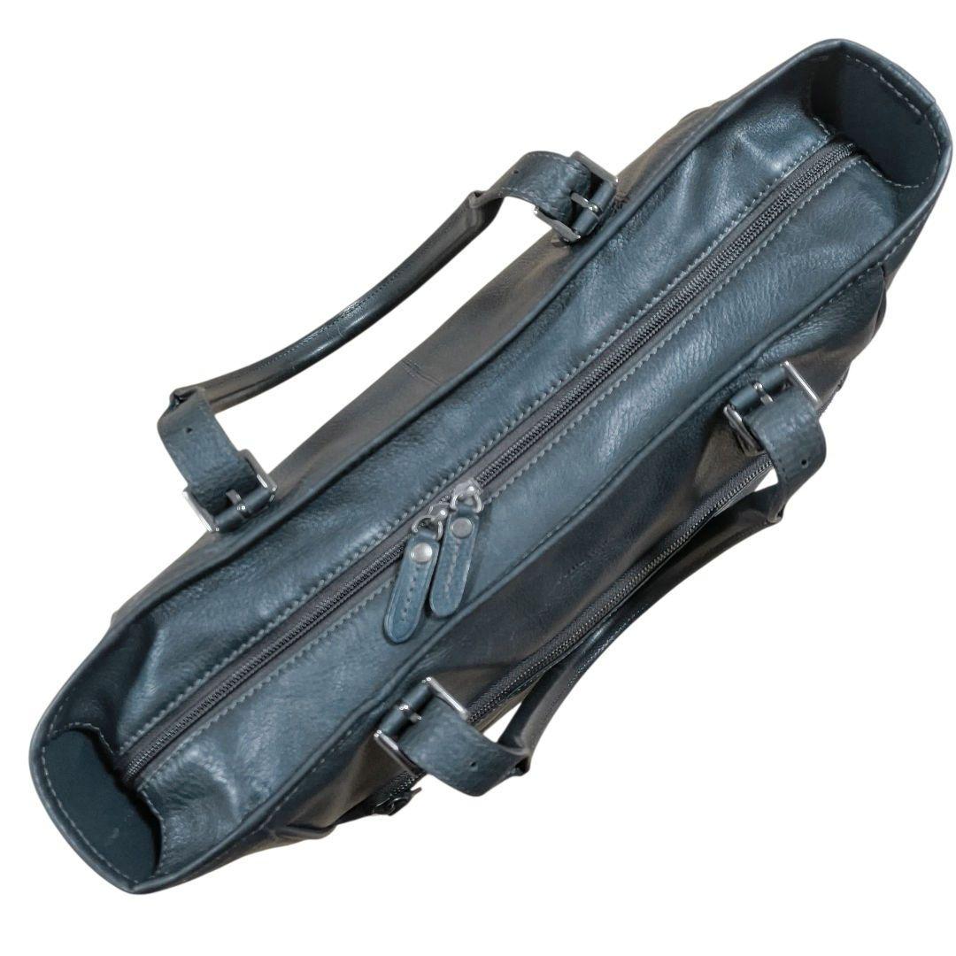 FUJITAKA フジタカ　ビジネスバッグ　トートバッグ　シボ革　A4　ネイビー