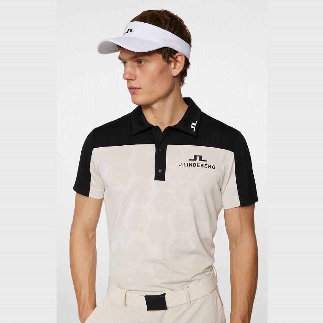 J.LINDEBERG TOUR COLLECTION ジャカード柄スリムポロ