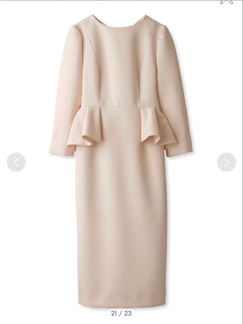 CELFORD セルフォード ロングスリーブペプラムタイトワンピース 34