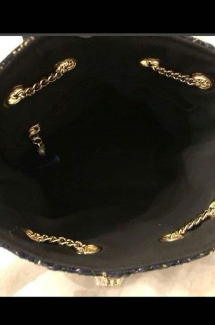 ♪*♪様 CHANEL ネイビー ツイード バケットバッグ