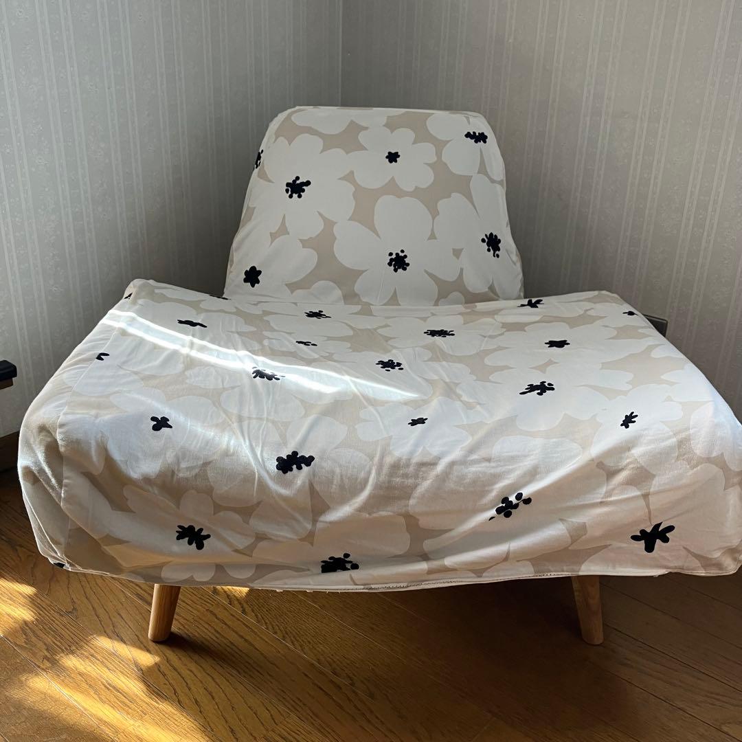 Idee ao sofa 1シーター　自作カバー付　1人がけソファ　無印良品