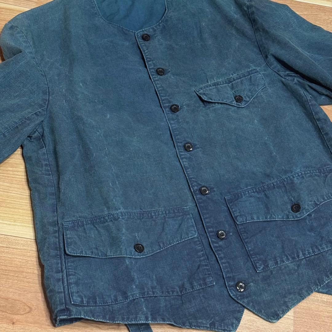 OUTIL ウティVESTE ARDON ブラックインディゴリネン