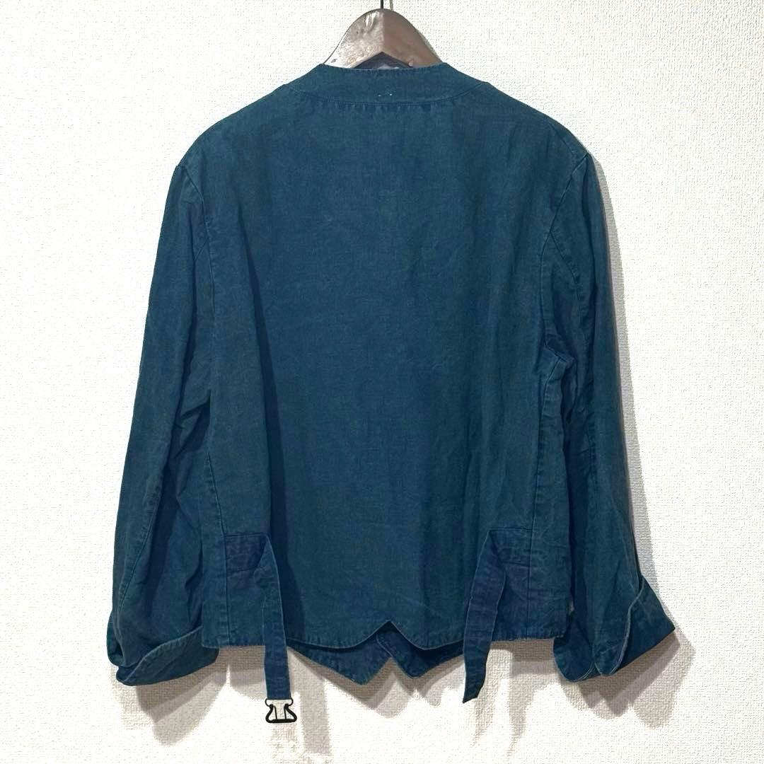 OUTIL ウティVESTE ARDON ブラックインディゴリネン