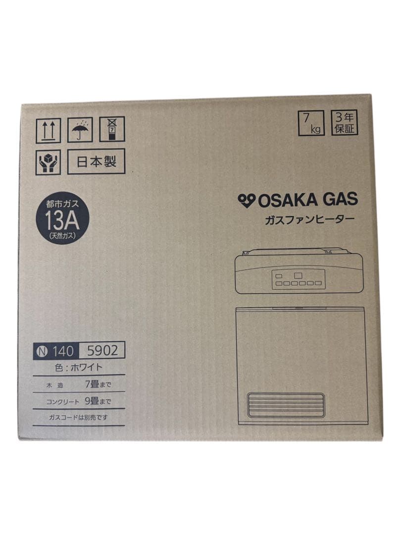 大阪ガス ガスファンヒーター 都市ガス13A N140-5902 未使用 保管品