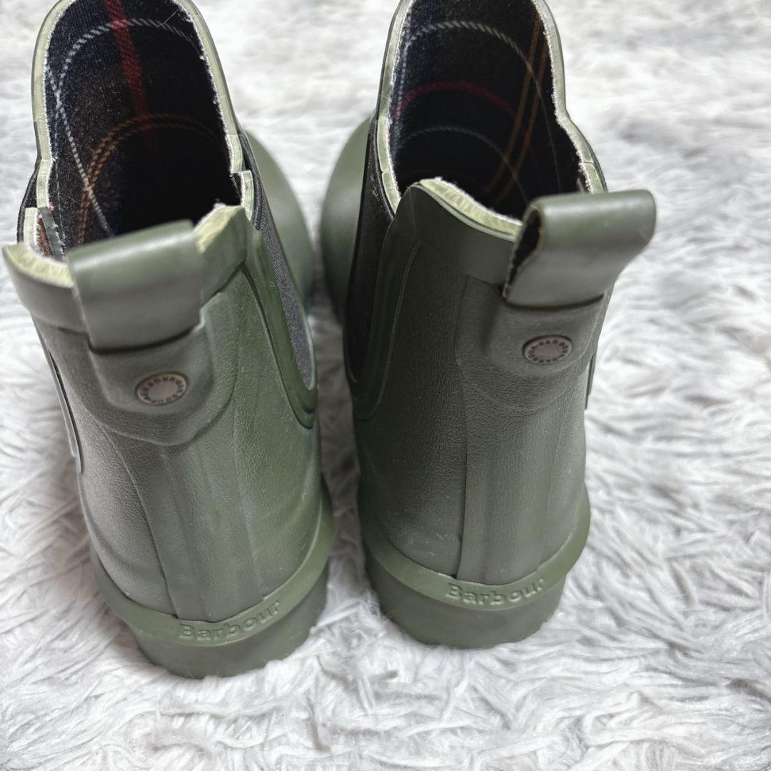 Barbour バブアー サイドゴア レインブーツ 雨靴 チェック レディース