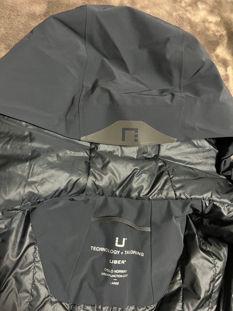 美品 UBR UBER パーカー Lサイズ ネイビー