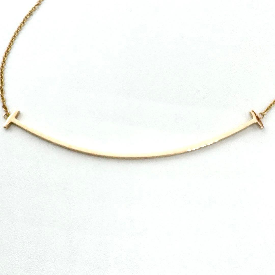 【美品】ティファニー Tスマイル ネックレス ラージ 18金 ローズゴールド