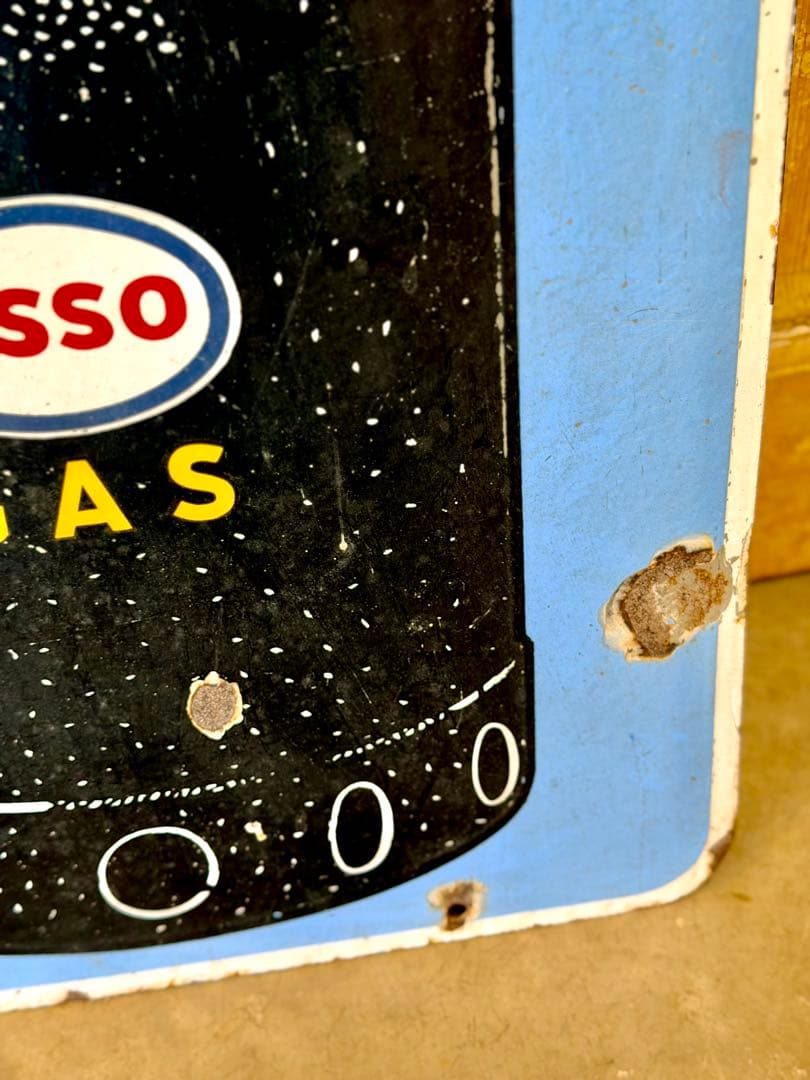 Esso ガスボンベ アンティーク看板