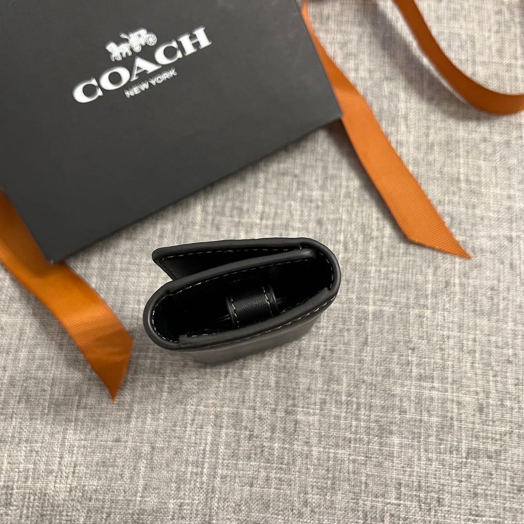 【最終値下げ】COACH 黒 レザー キーケース