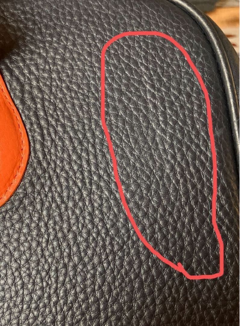 PELLE MORBIDA ビジネスバッグ ネイビー/オレンジ