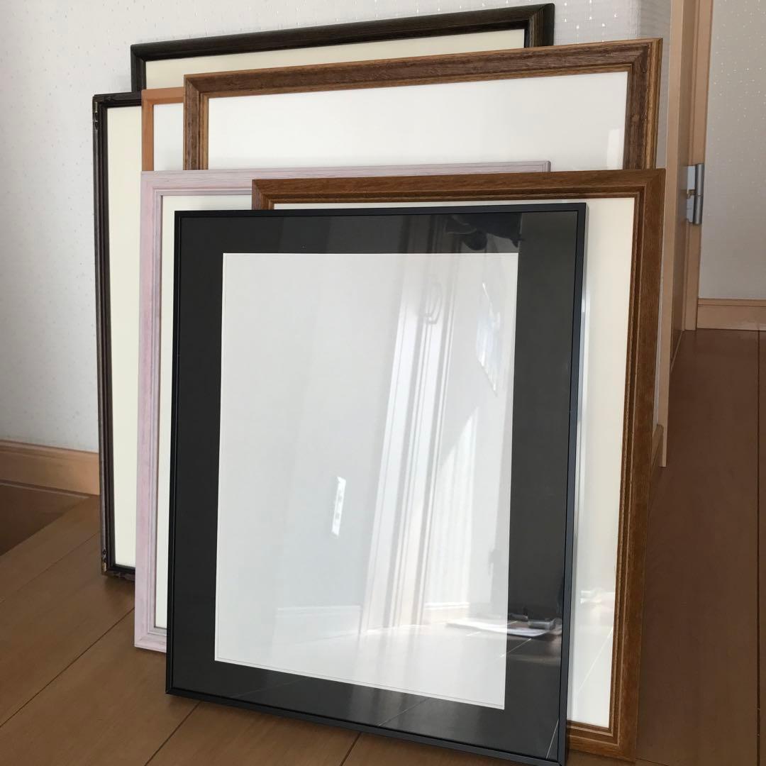 木製額縁セット（ブラック・ブラウン・ピンク）７点