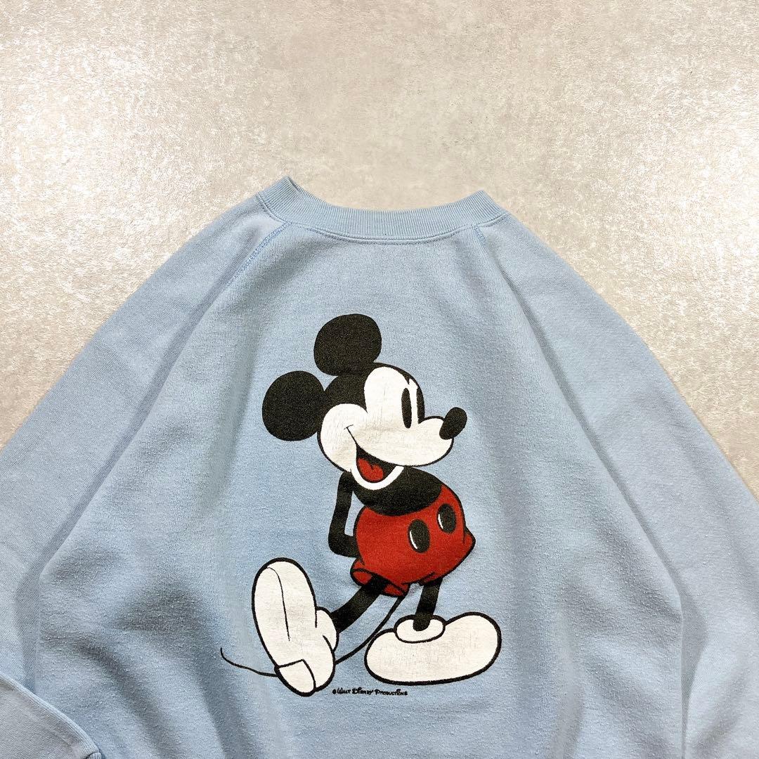 70s 80s USA製 Disney 白足ミッキー スウェット ヴィンテージ