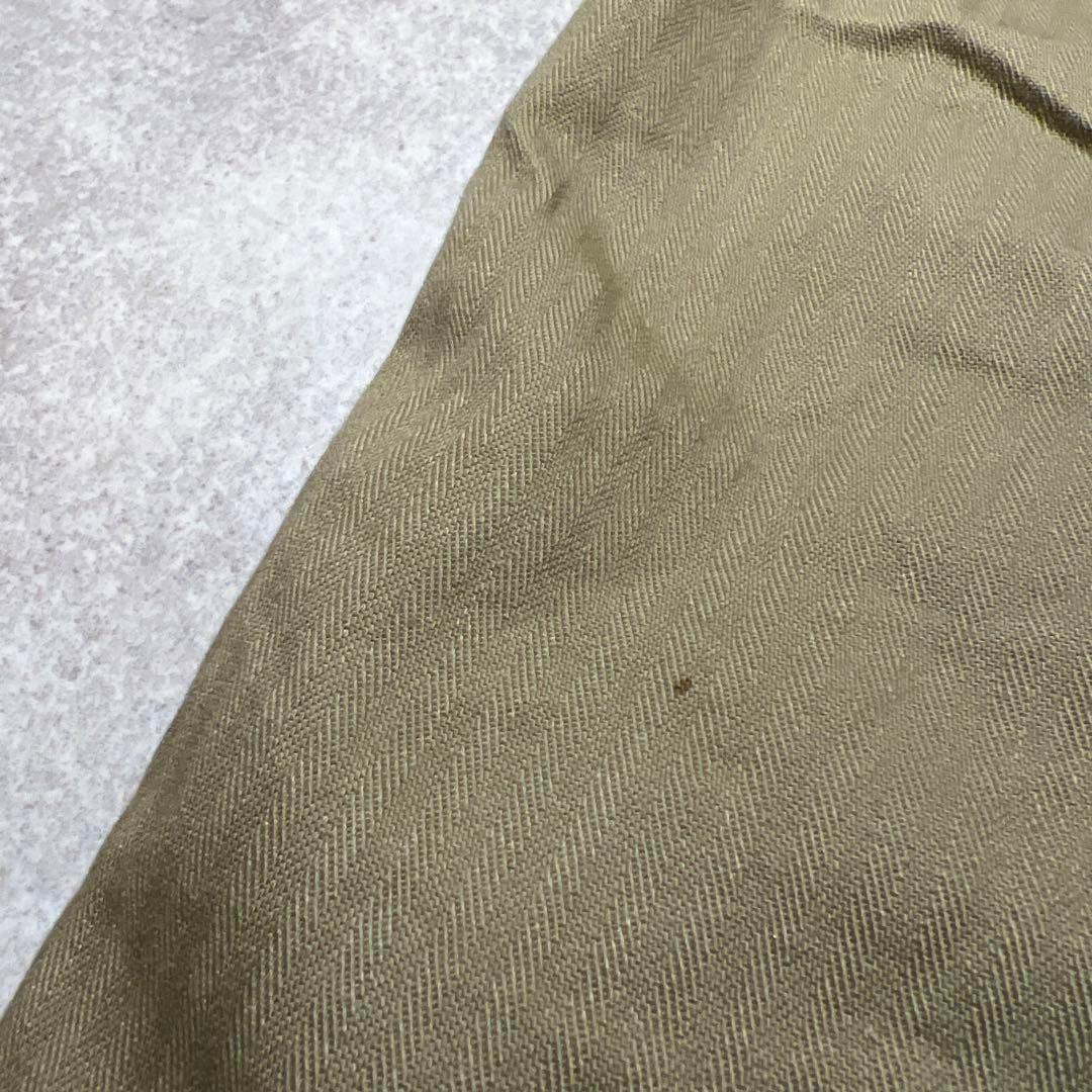 希少 HOUSTON ヒューストン USN デッキジャケット 綿36 カーキ