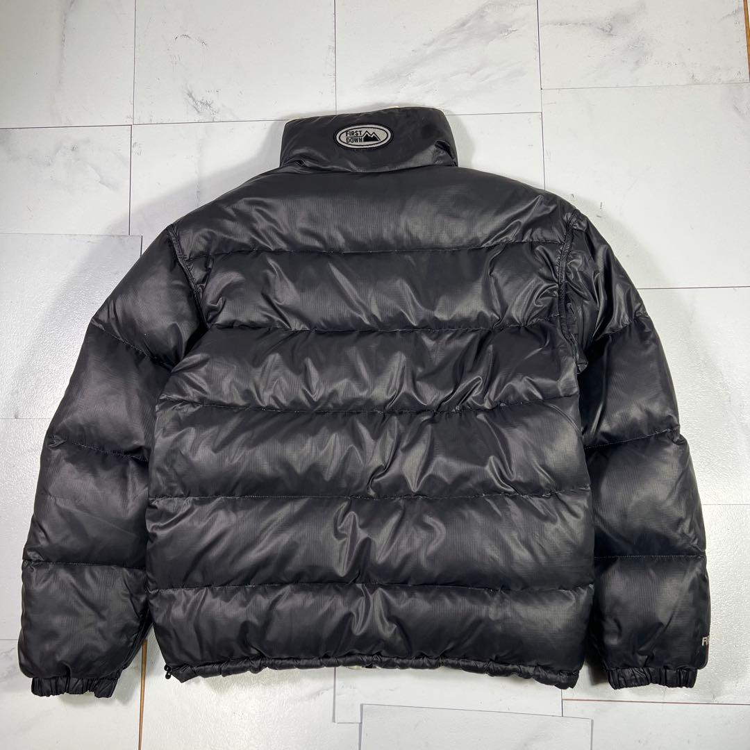 90s FIRST DOWN リバーシブル ダウンジャケット 水甚タグ 肉厚