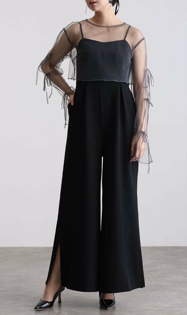 【タグ付き未使用】オケージョン　3点セットフリルボレロパンツドレス