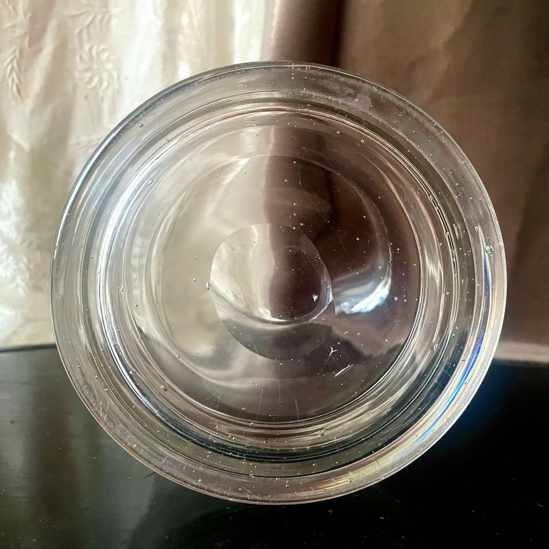 蓋付きファーマシーポット 吹きガラスの標本瓶薬瓶　19世紀 フランスアンティーク