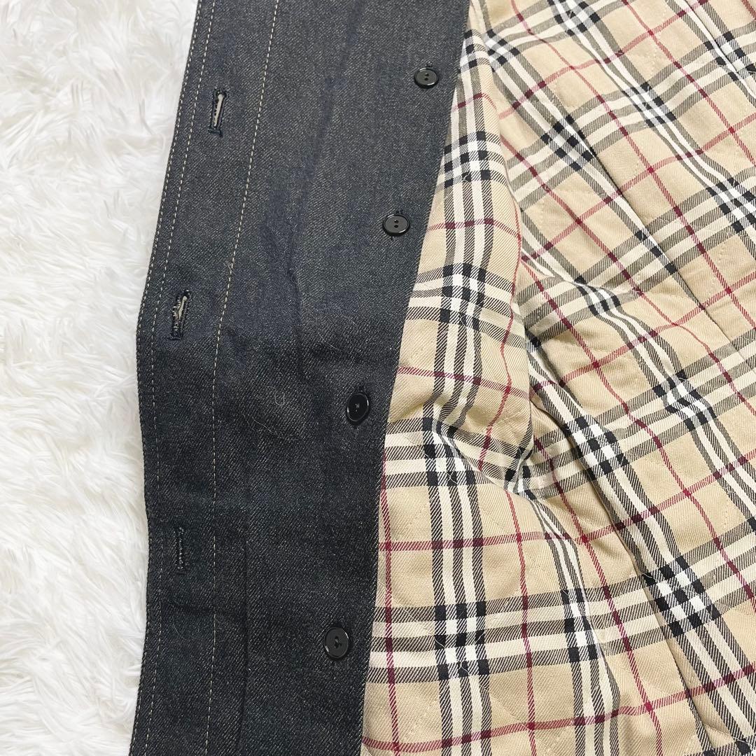 【極美品】✨BURBERRY ノバチェック　ブラック　デニムジャケット ライナー
