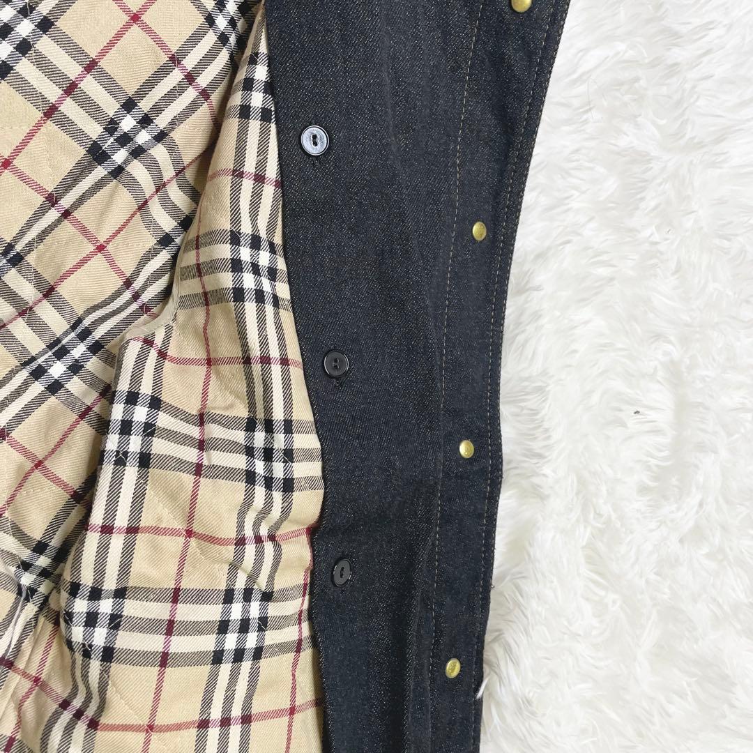 【極美品】✨BURBERRY ノバチェック　ブラック　デニムジャケット ライナー